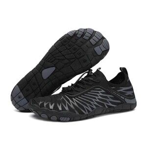 Hike Footwear Lorax Pro Barefoot Shoes Non-Slip, Black, Size 43 Mens 10/10.5